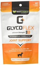 Glyco Flex  3 Hip and Joint Supplement for Small Dogs, Bite Sized Chews
