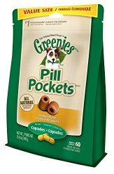 GREENIES PILL POCKETS Treats for Dogs Chicken Flavor – Capsule Size Value Size 15.8 oz. 60 Count