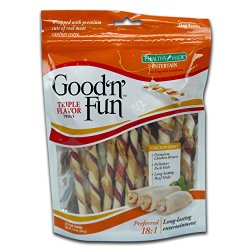 Healthy Hide Good ‘n’ Fun 22-Pack Triple Flavor Chews, Twists