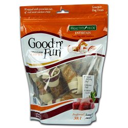 Healthy Hide Good ‘n’ Fun 6-Pack Triple Flavor Chews, Small Bones