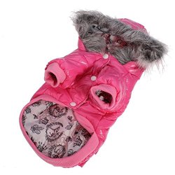 Lesypet Dog Puppy Winter Warm Hooded Coat Jacket Snowsuit Clothes Apparel
