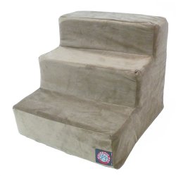 Majestic Pet 3 Step Suede Pet Stairs, Stone