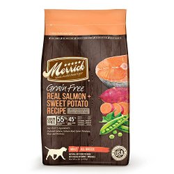 Merrick Grain Free Real Salmon & Sweet Potato Recipe – 25lb