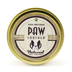 Natural Dog Company PAWSOOTHER | Organic, All-Natural | Heals Dry, Cracked, Rough Paw Pads | 2 oz Tin