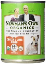 Newman’s Own Organics Chicken and Liver Grain-Free Food for Dogs, 12.7-Ounce (Pack of 12)