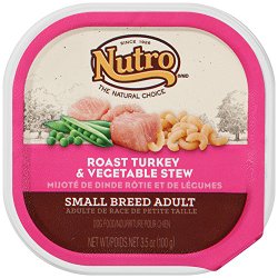 NUTRO Small Breed Adult Roast Turkey and Vegetable Stew Dog Food Trays (Pack of 24)