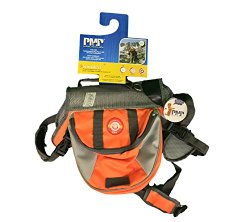 Protect Me Alert Series New Durable Poppy Pavot Dog Back Pack, Medium, Orange