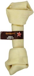 Ranch Rewards Natural Rawhide Bones, Heavyweight  –  Durable Beefhide Chews for Dogs, 9-10″