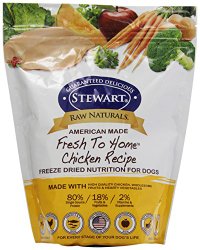 Raw Naturals by Stewart Freeze Dried Dog Food in Resealable Pouch, 12-Ounce, Chicken