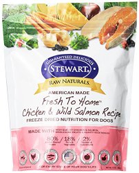 Raw Naturals by Stewart Freeze Dried Dog Food in Resealable Pouch, Chicken and Salmon, 12-ounce