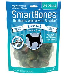 SmartBones Dental Dog Chew, Mini, 24-count