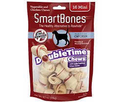 SmartBones DoubleTime Bones Chicken Dog Chew, Mini,  16-count