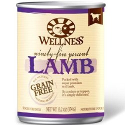 Wellness 95 Can Dog Food Topper 12pk Lamb