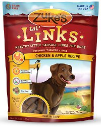 Zuke’s Lil’ Links Healthy Little Sausage Links for Dogs, Chicken & Apple Recipe, 6-Ounce