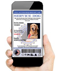 Custom Digital Service Dog ID