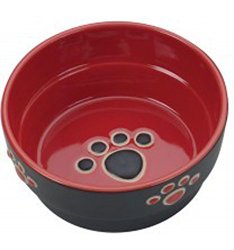 Ethical Pet Products (Spot) DSO6893 Fresco Stoneware Dog Dish, 5-Inch, Red