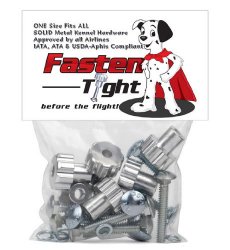 Fasten Tight Kennel Hardware – Silver 8 pack + 4 Pack (12 total)