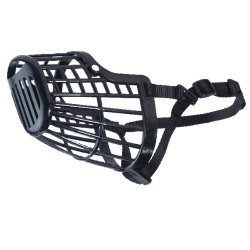 Guardian Gear Plastic Dog Basket Muzzle, Large, Black