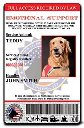 Holographic Emotional Support Dog ID Card