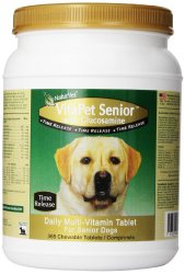 NaturVet 365 Count Vita Pet Senior with Glucosamine Tablets for Dogs