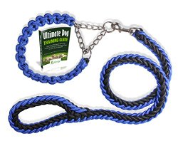 Olivery Heavy Duty Martingale Braided Collar with Solid Hand Made Leash Ideal for Agility Obedience Behavior Training and Everyday Walk Free Ebook