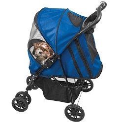 Pet Gear Happy Trails Pet Stroller for cats and dogs up to 30-pounds, Cobalt Blue