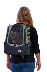 Pet Gear I-GO2 Escort Roller Backpack for cats and dogs, Sage