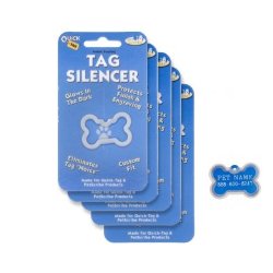 Quick-Tags Dog ID Tag Silencers, Large Bone Shaped, 5 Piece