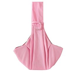 Rachel Pet Products Reversible Pet Sling Carrier Single Shoulder Bags for Small/Medium Dogs Cats, Pink