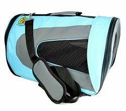 Soft-Sided Pet Travel Carrier (Airline Approved) for Cats, Small Dogs, Puppies and Other Pets by Pet Magasin (Large, Blue)
