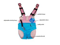 Strimm Comfort Legs Out Front Facing Backpack Style Pet Shoulder Carrier Bag for Small Dog Puppy Cat Kitten,Great for Travel,Hiking,Biking-Blue Size L