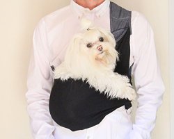 Ultimate Small Dog Carrier Sling By Kangapooch, Designed and Handmade in USA By Chelsea Snyder, Premium Jersey Knit Organic Cotton, Lifetime Warranty (XL)