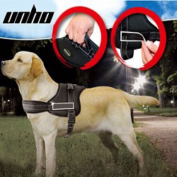 UNHO Dog Body Harness Padded Extra Big Large Medium Small Heavy Duty vary from All kinds of size (L)