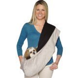 Zack & Zoey Glacier Plush Reversible Sling Carrier for Pets, Grey