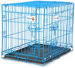 Aspen Pet Puppy 2-Door Training Retreat Crate, 24″, Blue