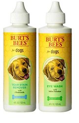 Burt’s Bees For Dogs Eye Care Bundle: (1) Burt’s Tear Stain Remover With Chamomile, and (1) Burt’s Bees Eye Wash With Saline Solution, 4 Oz. Ea.