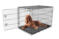 Carlson Secure and Compact Single Door Metal Dog Crate, Intermediate