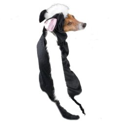 Casual Canine Lil’ Stinker Dog Costume, X-Small (fits lengths up to 8″), Black/White