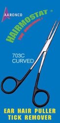 Curved Non-Locking Hairmostat Hair-Puller