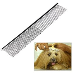 Dog Comb, Itery Pet Grooming Tools-deshedding Brush Stainless Steel Dog Comb with High Quality