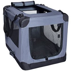 Dog Soft Crate 36 Inch Kennel for Pet Indoor Home & Outdoor Use – Soft Sided 3 Door Folding Travel Carrier with Straps – Arf Pets