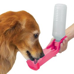 Guardian Gear Plastic Dog Handi-Drink Regular Bottle, 17-Ounce, Hot Pink