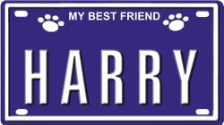 HARRY Dog Name Plate for Dog House. Over 400 Names Availaible. Type in Name” Dog Plate in Search. Your Dog Name will show up.”