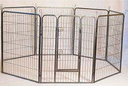 Iconic Pet Heavy Duty Metal Tube Playpen for Dog Exercise and Training, 48″