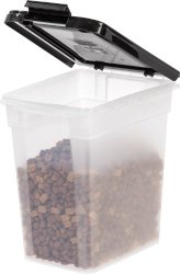 IRIS Airtight Pet Food Container, 10-Pound, Clear/Black