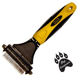 *LAUNCH SALE* Pet Republique ® Professional Dematting Comb Rake – Dual Sided 12+23 Teeth Mat Brush Splitter – for Dogs, Cats, Rabbits, Any Long Haired Breed Pets