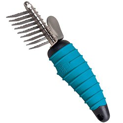 Master Grooming Tools Ergonomic Dematting Tools  –  Molded Tools for Grooming Dogs – 9-Blade Comb, 6″