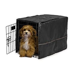 MidWest Black Polyester Crate Cover for 22 Inch wire crates, 22 Inches by 13 Inches by 16 Inches