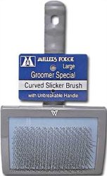 Millers Forge Stainless Steel Pins Universal Curved Pet Slicker Brush with Plastic Handle, Large
