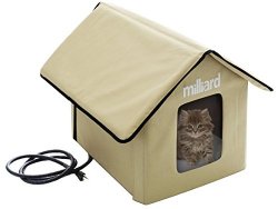 Milliard Portable Heated Outdoor Pet House, 22 x 18 x 17″